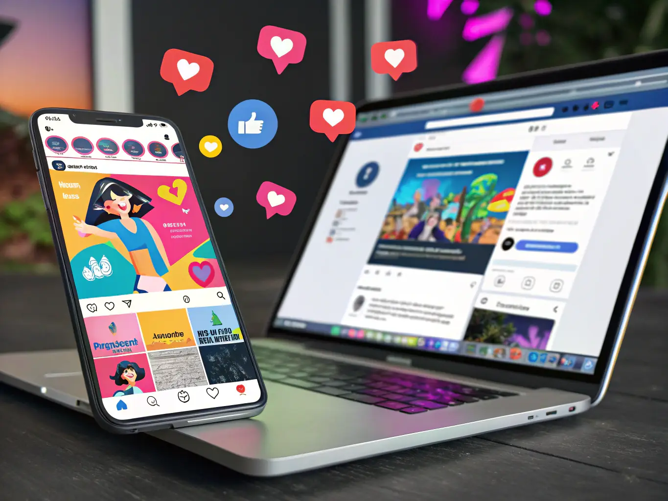 A dynamic image featuring a social media campaign for an event, highlighting Kylect's ability to create engaging content and drive attendance.